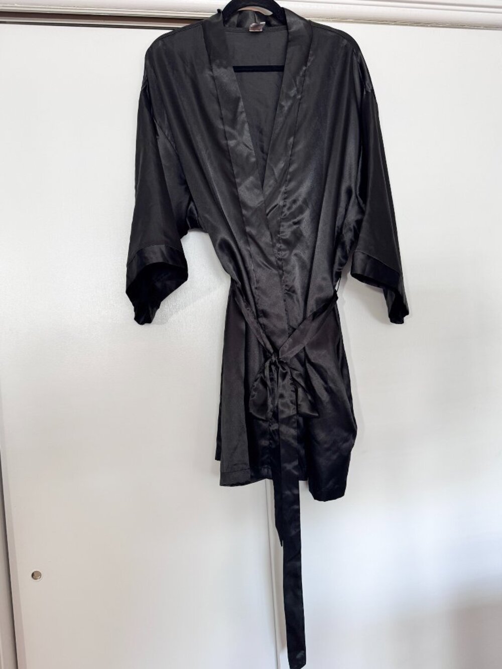 Satin AdoreMe black robe XL